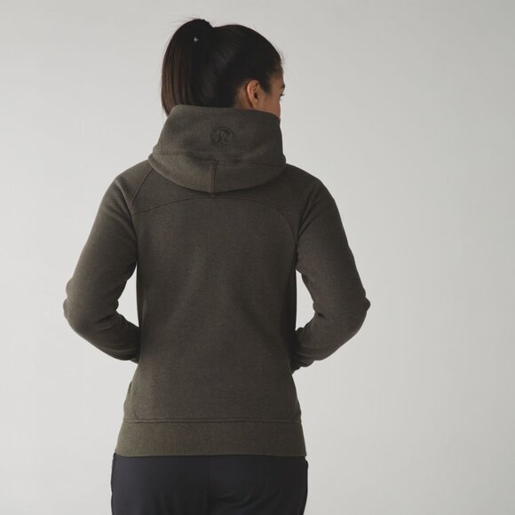 LULULEMON SCUBA HOOIE III IN HEATHERED DEEP CAMO SIZE 10 - Picture 2 of 6